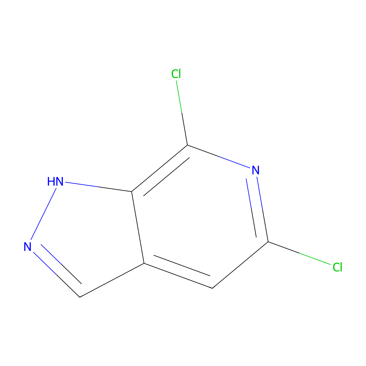 5,7-Dichloro-1H-pyrazolo[3,4-C]pyridine molecular structure, CAS 1260666-26-9