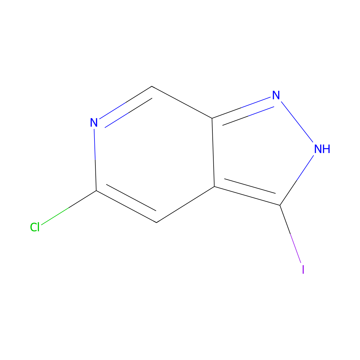 5-Chloro-3-iodo-1h-pyrazolo(3,4-c)pyridine molecular structure, CAS 1260666-29-2