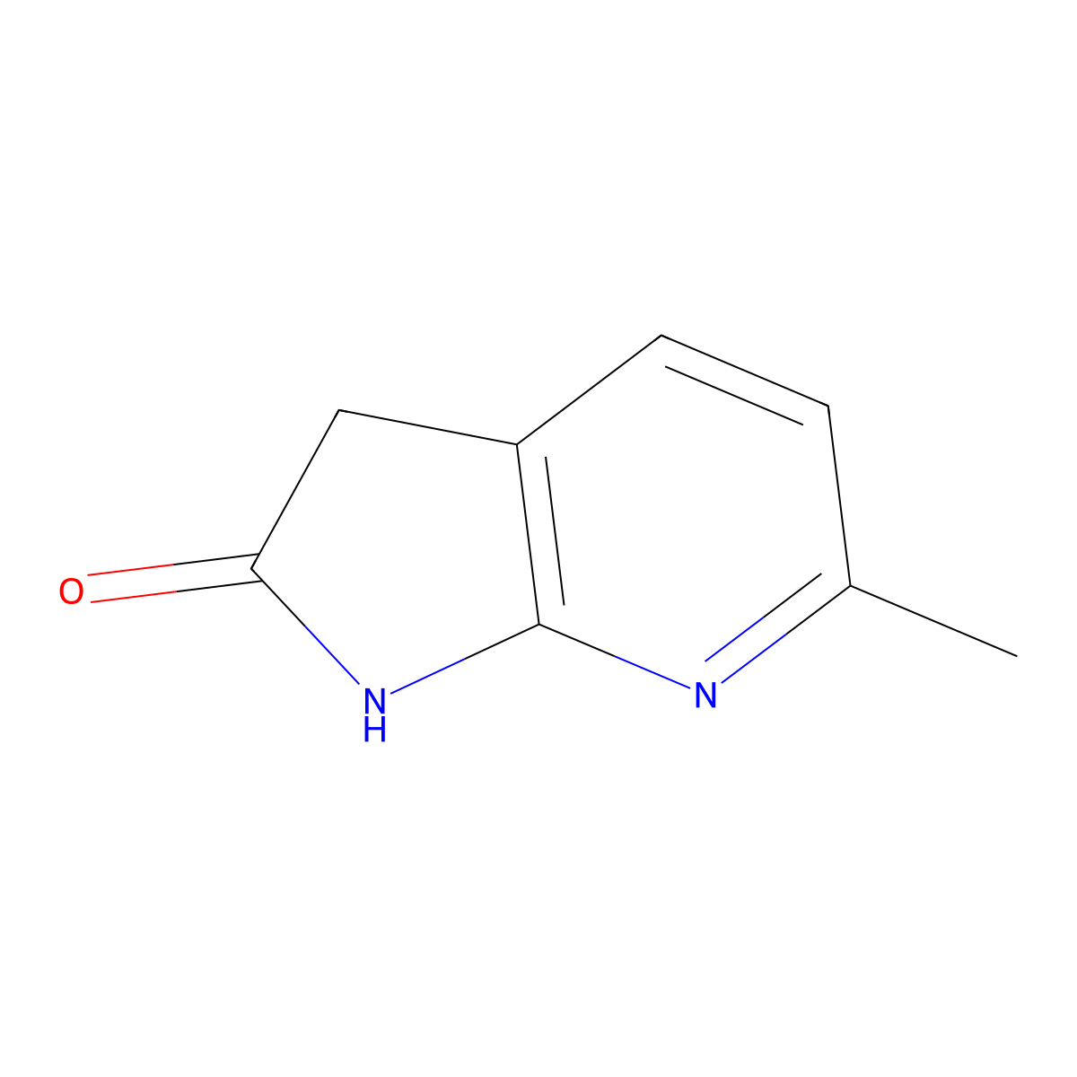 6-Methyl-1H-pyrrolo[2,3-b]pyridin-2(3H)-one molecular structure, CAS 1260666-32-7