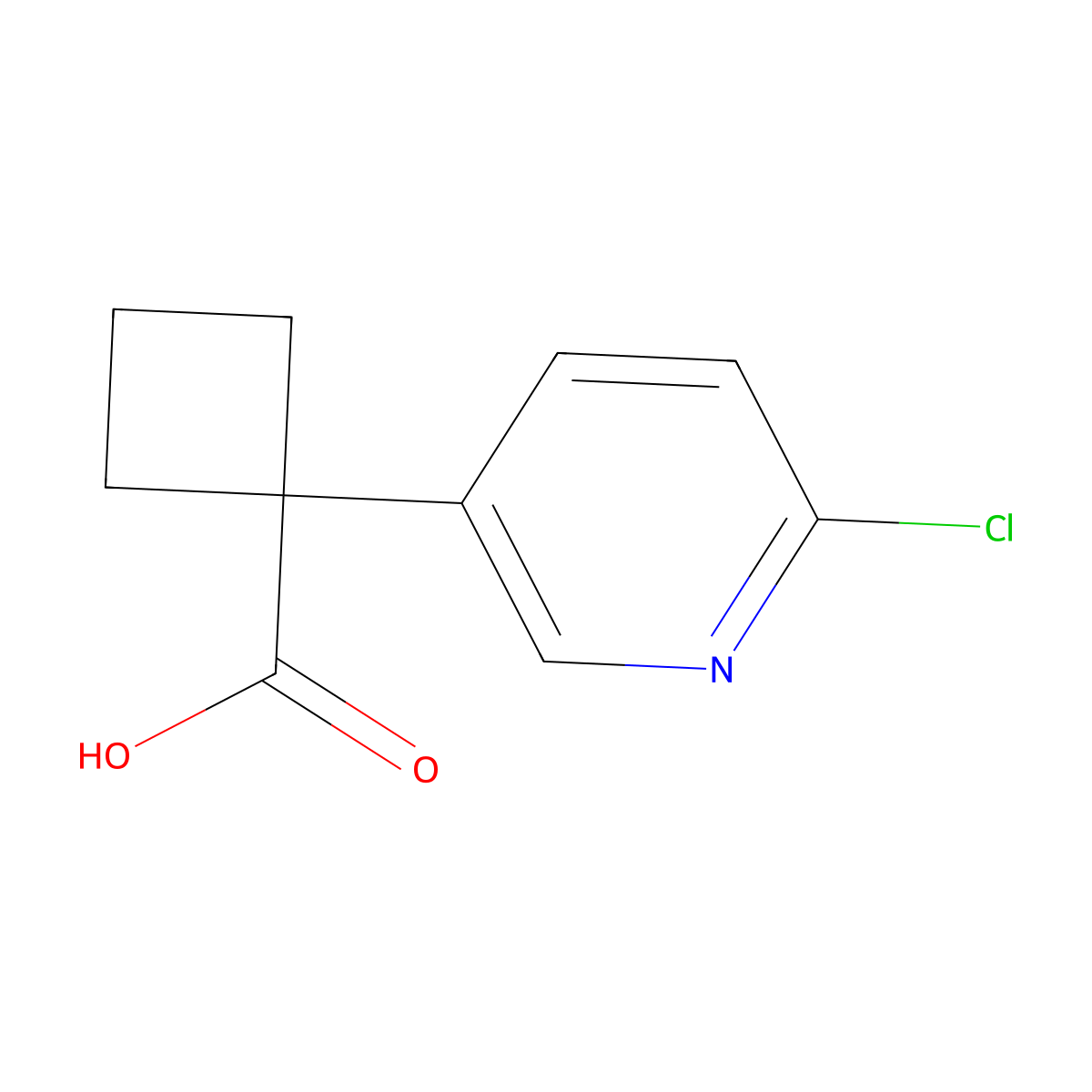 1-(6-Chloropyridin-3-YL)cyclobutanecarboxylic acid molecular structure, CAS 1260666-35-0