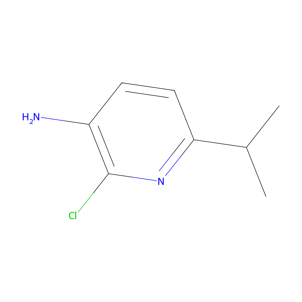2-Chloro-6-isopropylpyridin-3-amine molecular structure, CAS 1260666-48-5