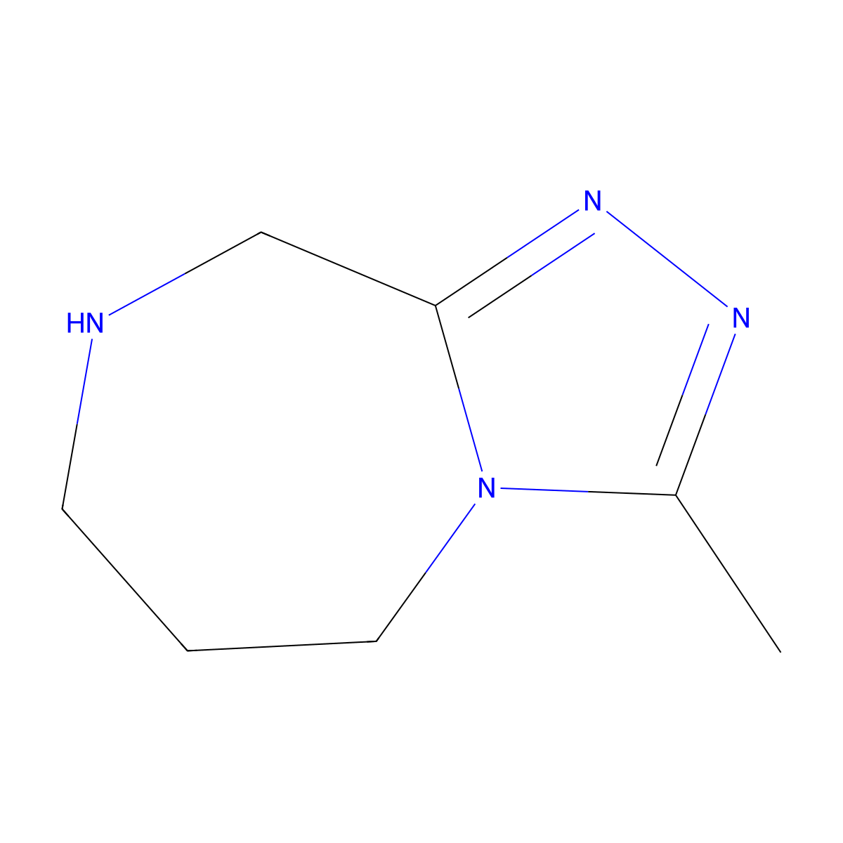 3-Methyl-6,7,8,9-tetrahydro-5H-[1,2,4]triazolo[4,3-A][1,4]diazepine molecular structure, CAS 1260666-51-0
