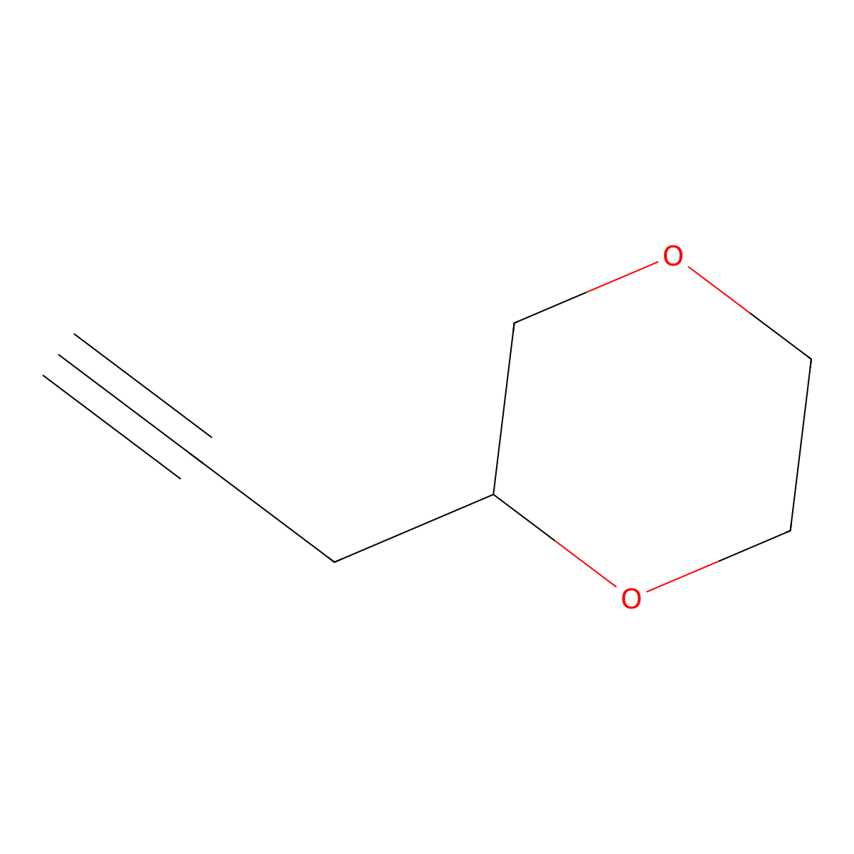 2-Prop-2-ynyl-1,4-dioxane molecular structure, CAS 1260666-62-3
