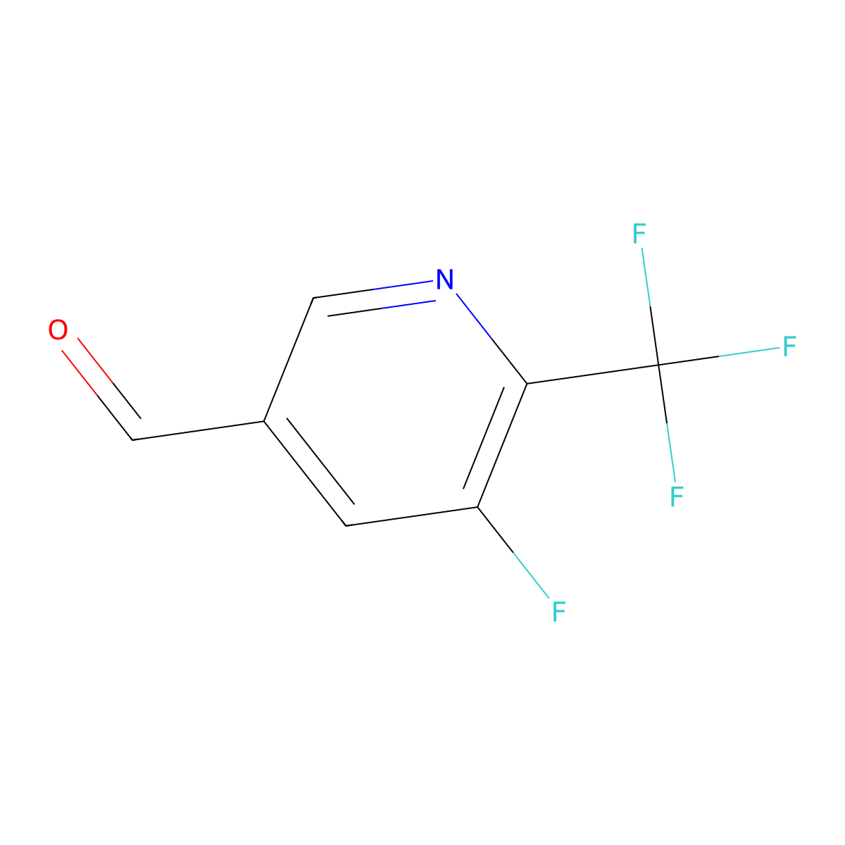 5-Fluoro-6-(trifluoromethyl)pyridine-3-carbaldehyde molecular structure, CAS 1260666-71-4