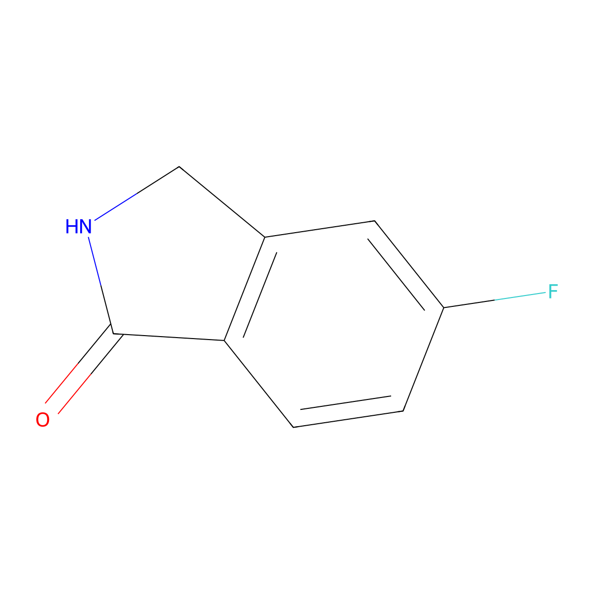 5-fluoro-2,3-dihydro-1H-isoindol-1-one molecular structure, CAS 1260666-80-5