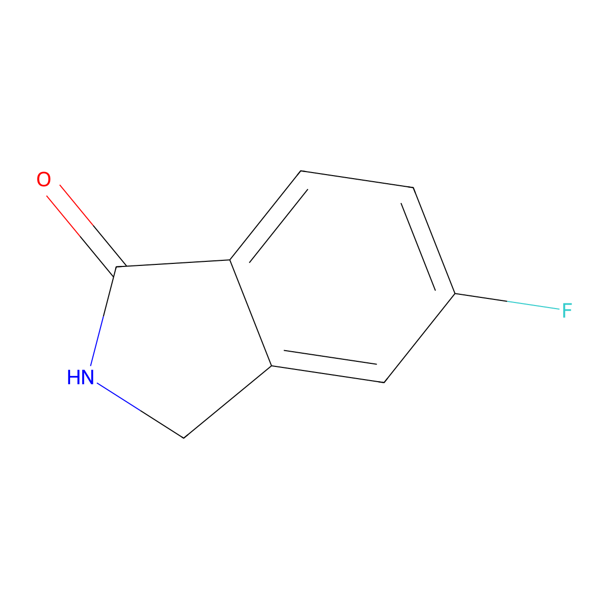 5-fluoro-2,3-dihydro-1H-isoindol-1-one molecular structure, CAS 1260666-80-5