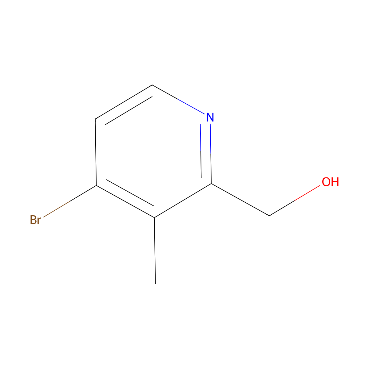 (4-Bromo-3-methylpyridin-2-YL)methanol molecular structure, CAS 1260666-86-1