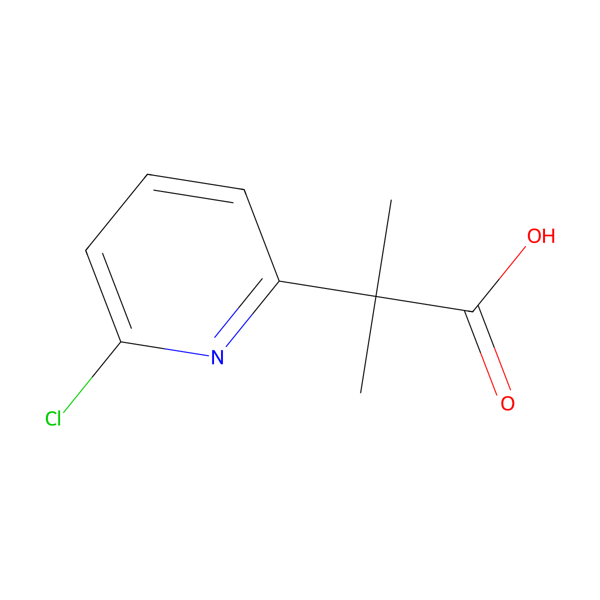 2-(6-Chloropyridin-2-YL)-2-methylpropanoic acid molecular structure, CAS 1260666-88-3