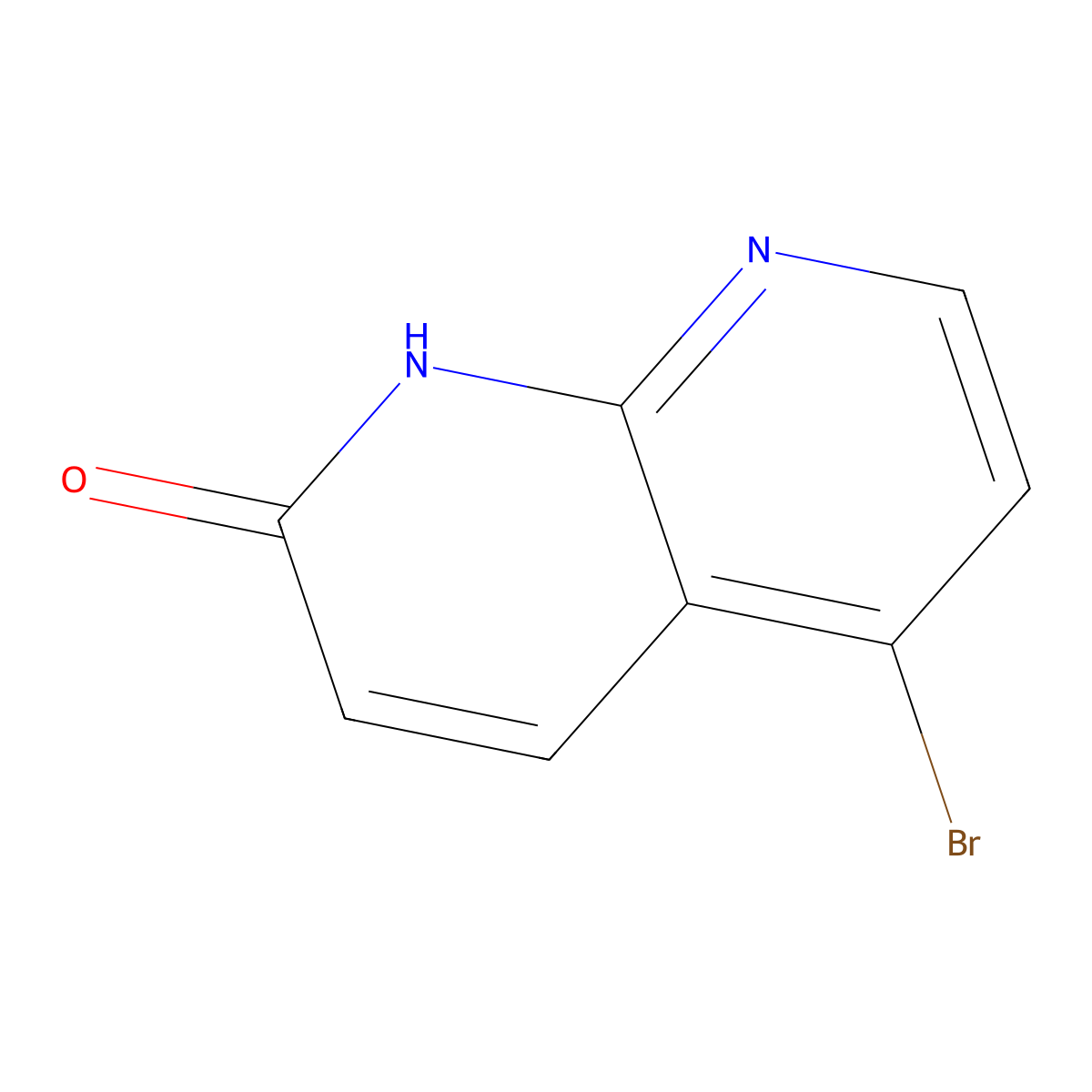 5-Bromo-1,8-naphthyridin-2(1H)-one molecular structure, CAS 1260667-03-5