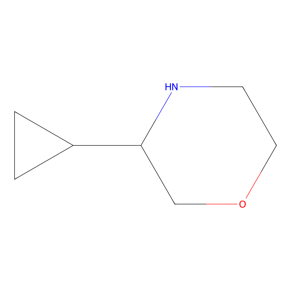 3-Cyclopropylmorpholine molecular structure, CAS 1260667-05-7