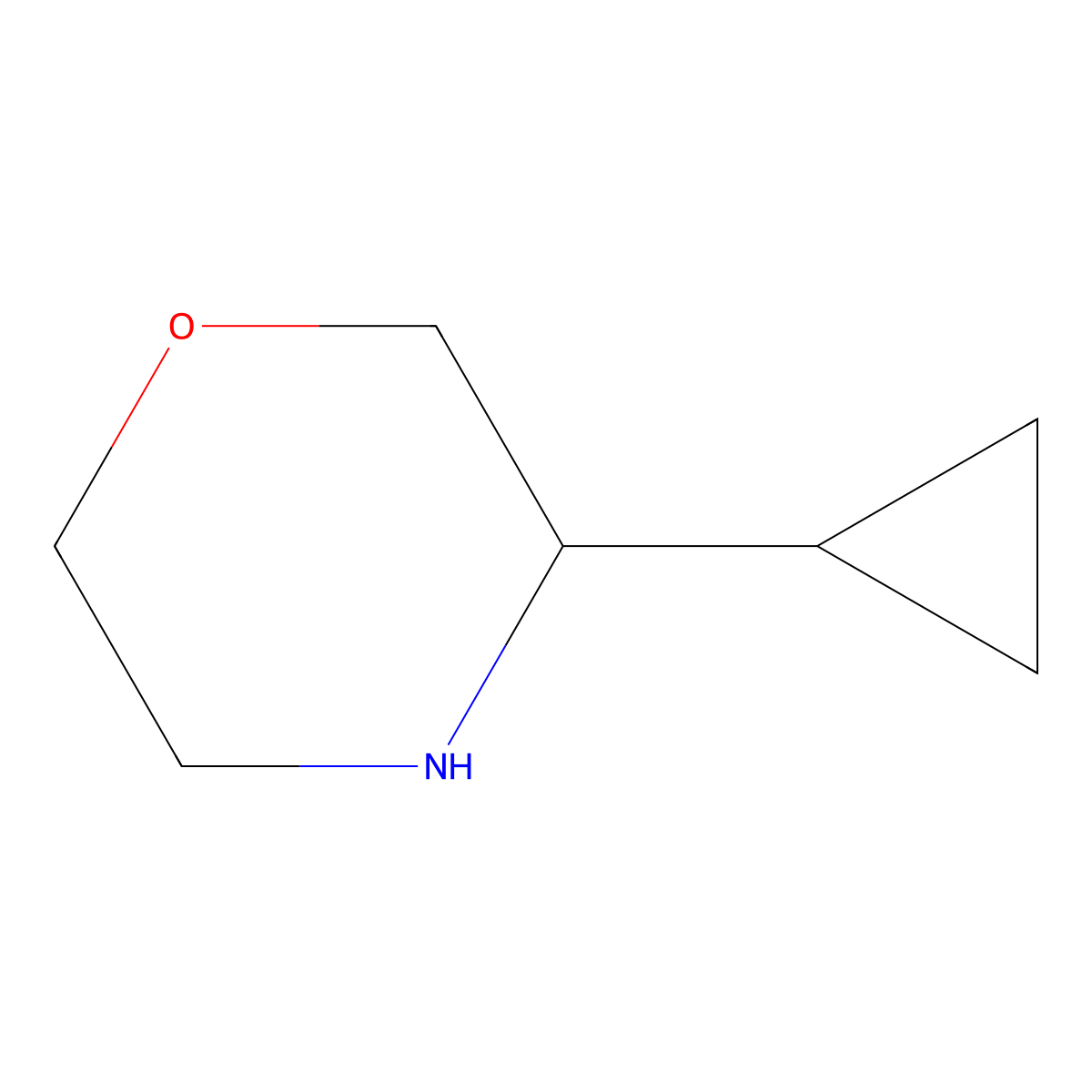 3-Cyclopropylmorpholine molecular structure, CAS 1260667-05-7