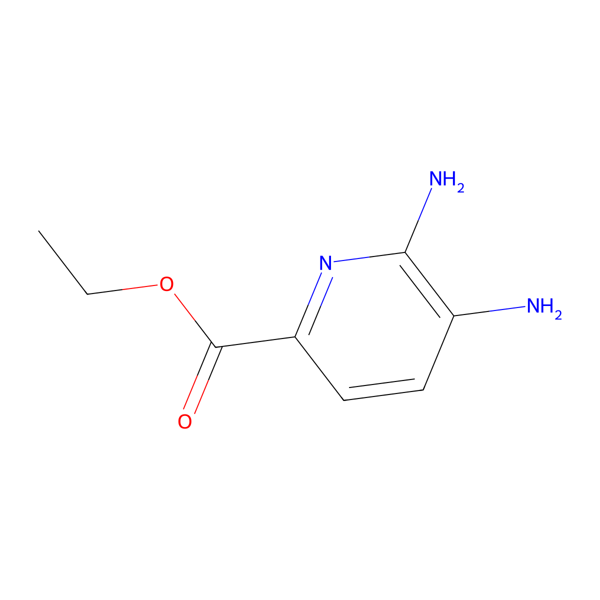Ethyl 5,6-diaminopyridine-2-carboxylate molecular structure, CAS 1260667-27-3