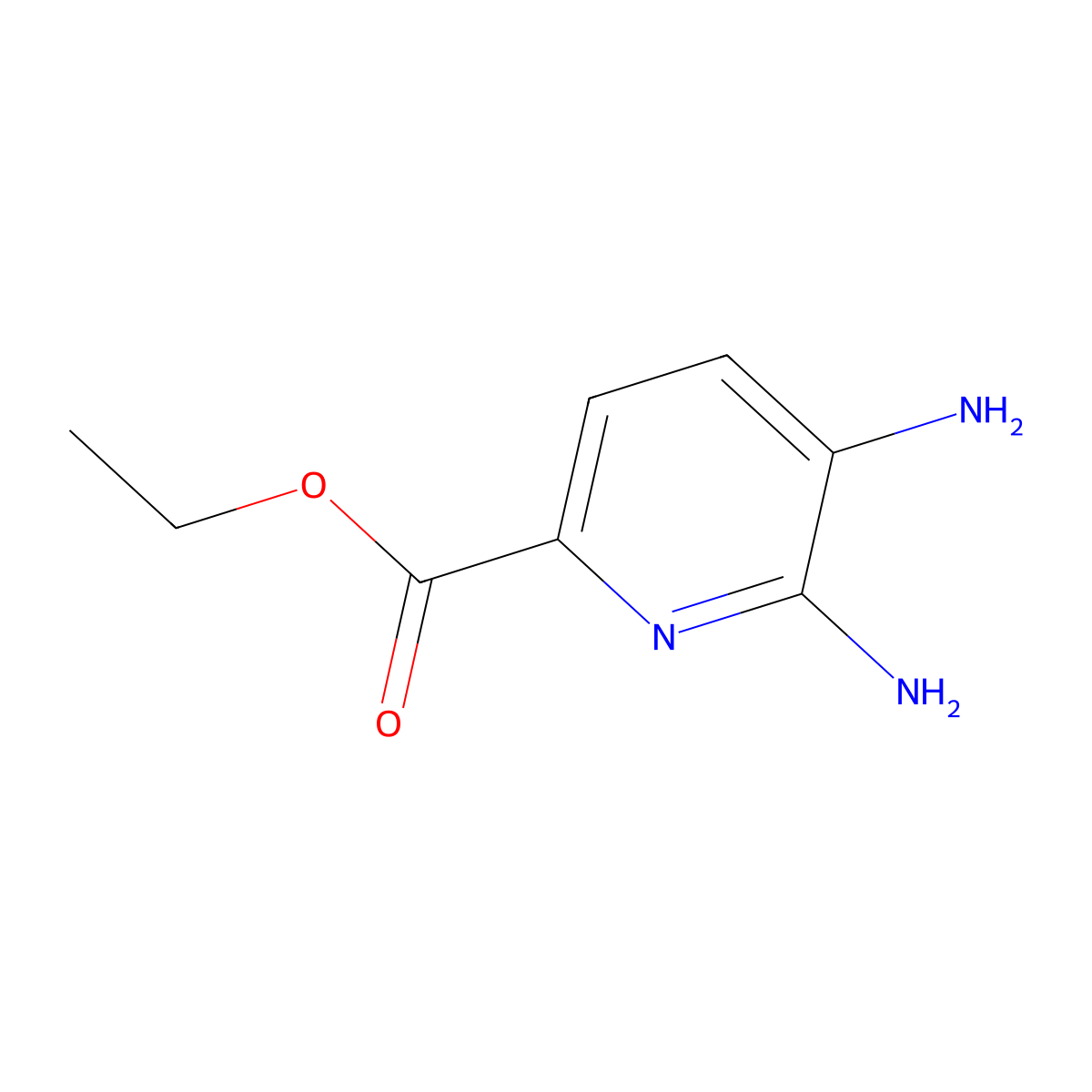 Ethyl 5,6-diaminopyridine-2-carboxylate molecular structure, CAS 1260667-27-3