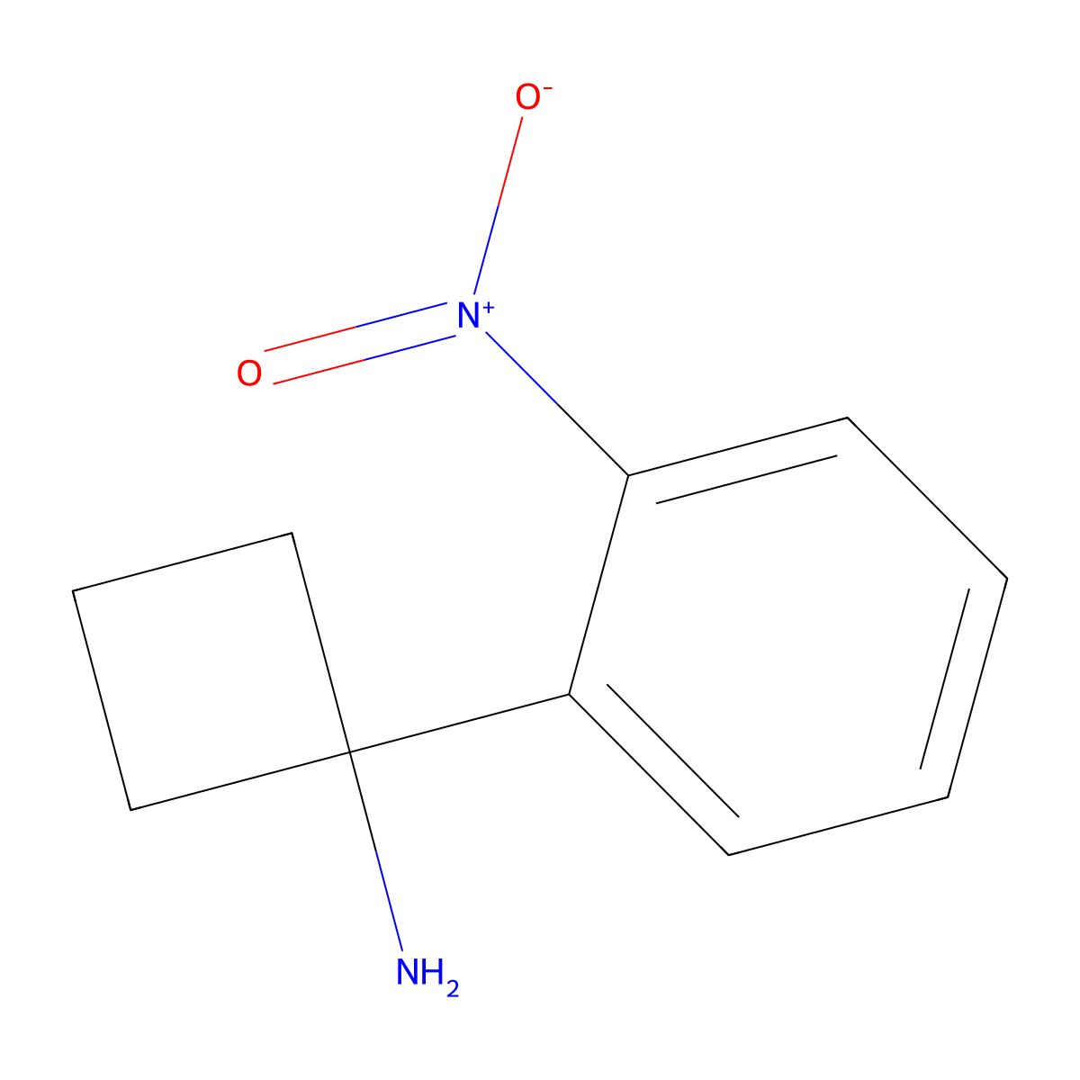 1-(2-Nitrophenyl)cyclobutanamine molecular structure, CAS 1260667-45-5
