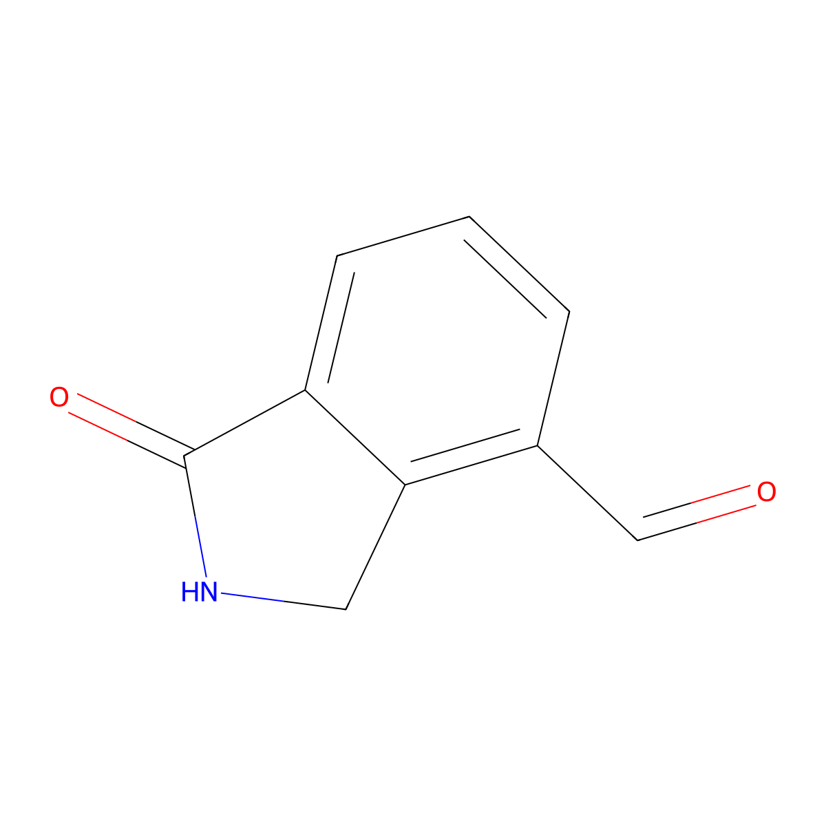 1-Oxoisoindoline-4-carbaldehyde molecular structure, CAS 1260667-64-8