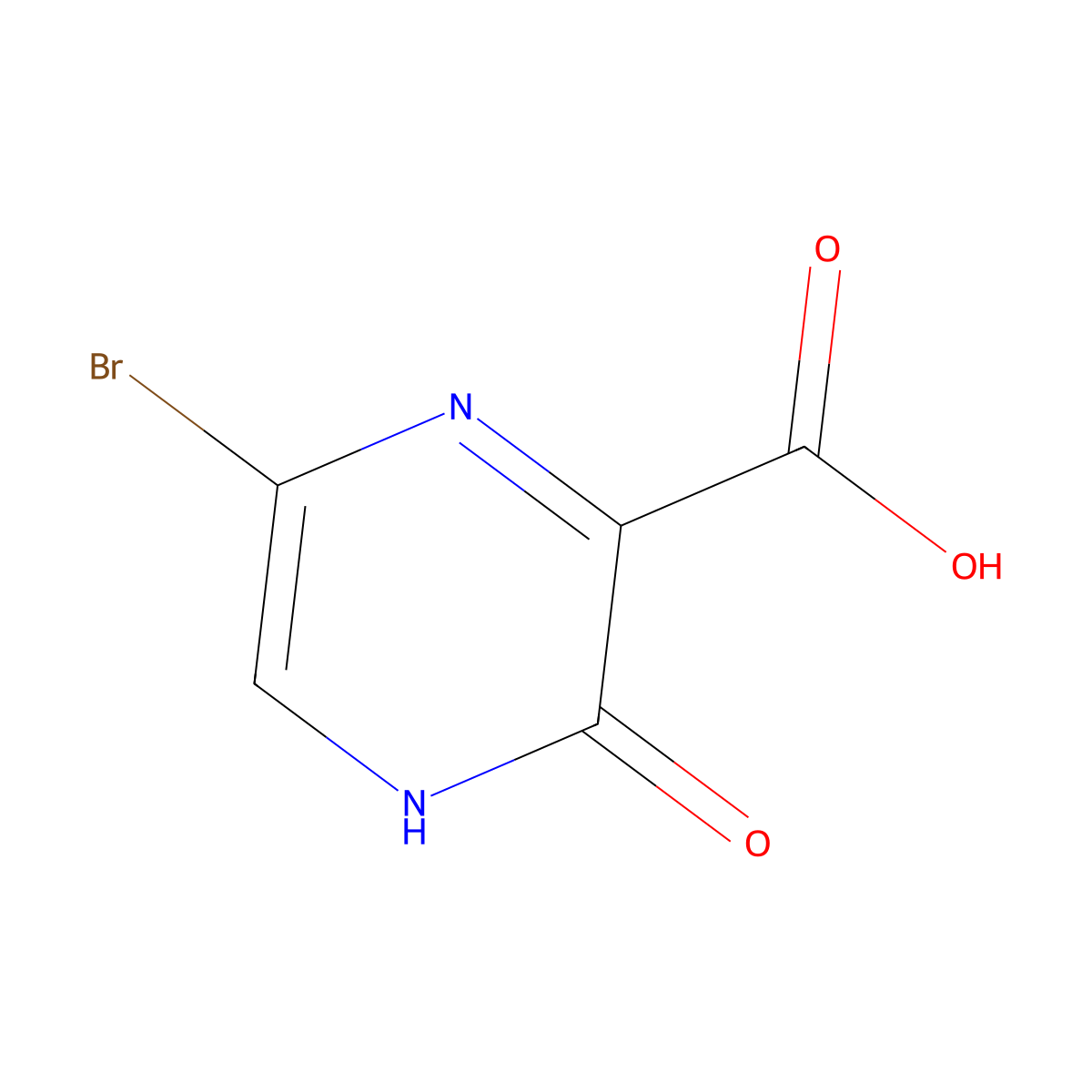 6-Bromo-3-hydroxypyrazine-2-carboxylic acid molecular structure, CAS 1260667-67-1