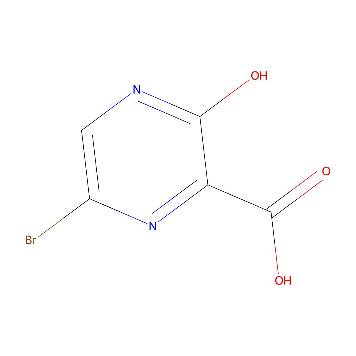 6-Bromo-3-hydroxypyrazine-2-carboxylic acid molecular structure, CAS 1260667-67-1