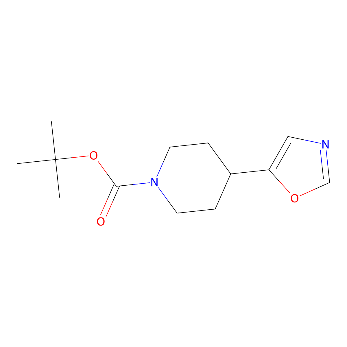 5-(1-Boc-4-piperidyl)oxazole molecular structure, CAS 1260667-72-8