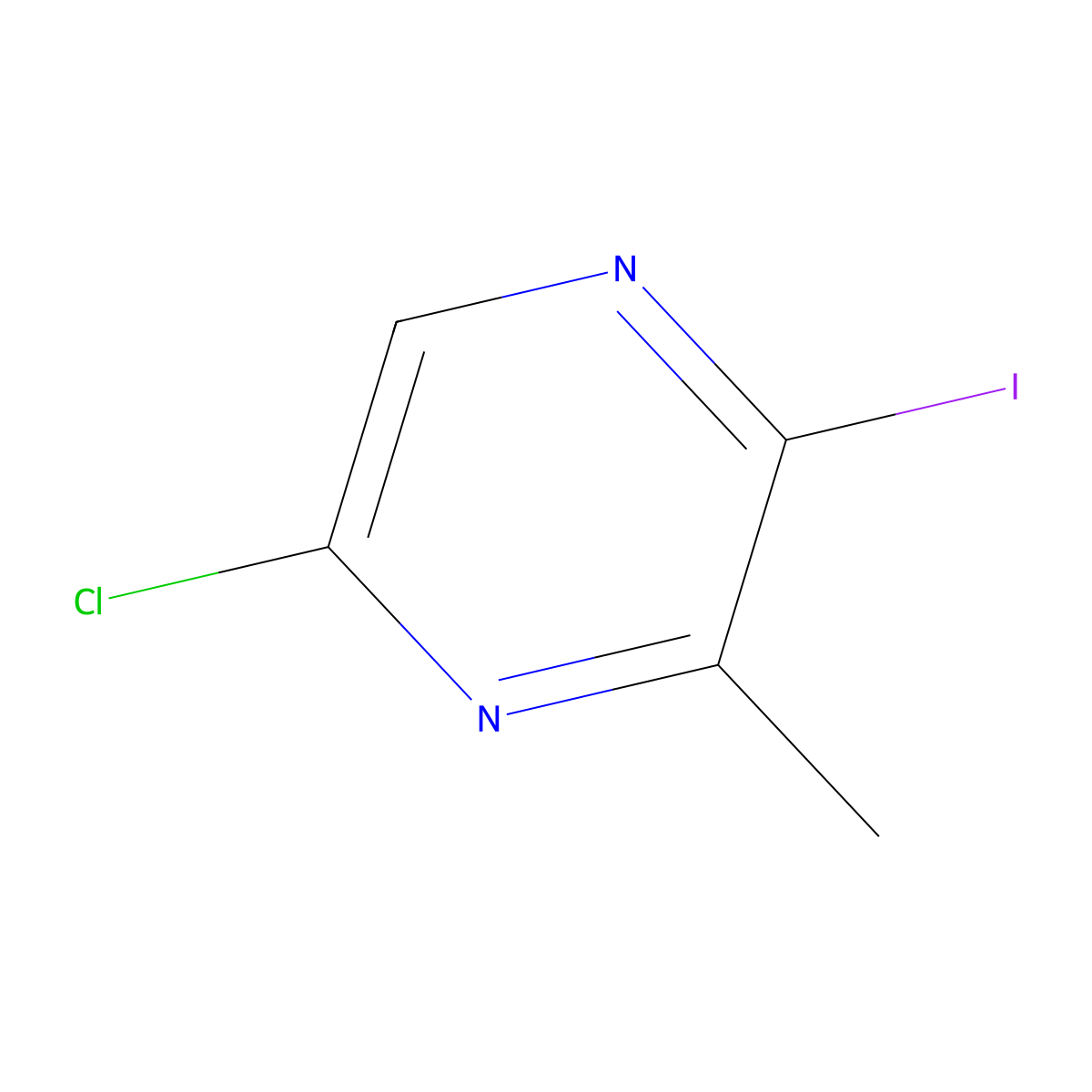 5-Chloro-2-iodo-3-methylpyrazine molecular structure, CAS 1260667-86-4