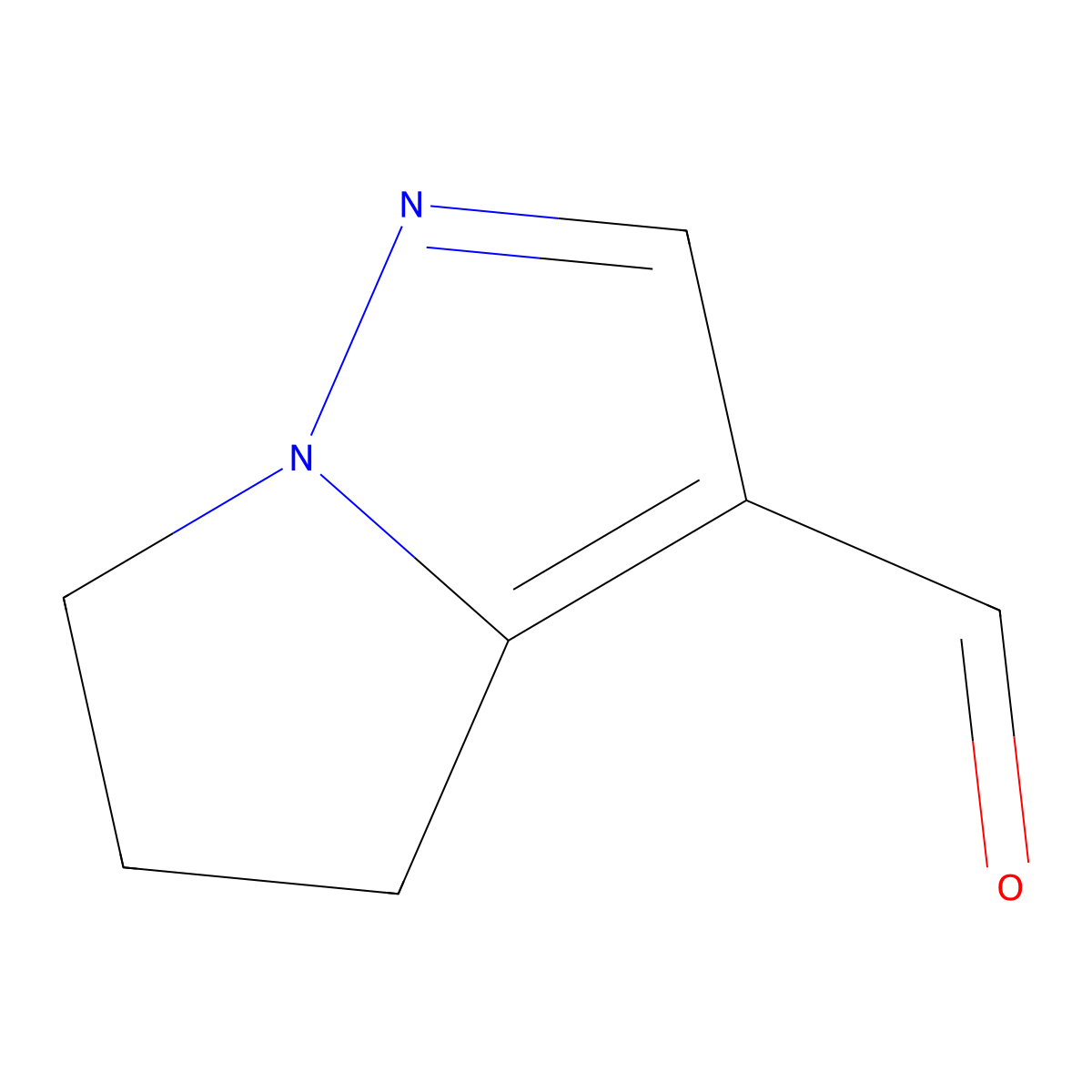 4H,5H,6H-pyrrolo[1,2-b]pyrazole-3-carbaldehyde molecular structure, CAS 1260667-91-1