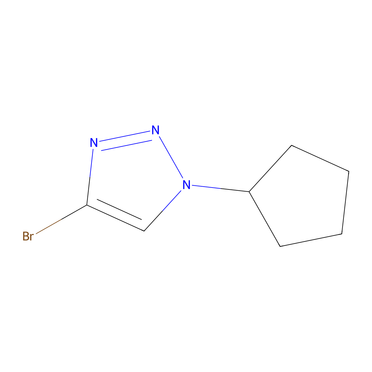4-Bromo-1-cyclopentyl-1H-1,2,3-triazole molecular structure, CAS 1260667-93-3