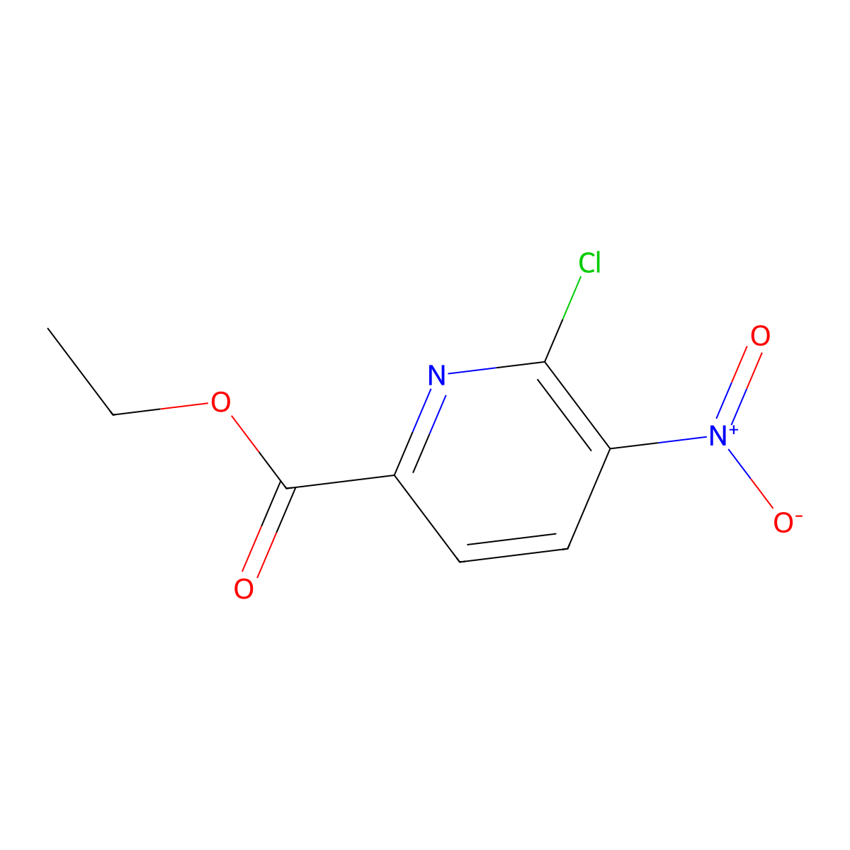 Ethyl 6-chloro-5-nitropicolinate molecular structure, CAS 1260669-90-6