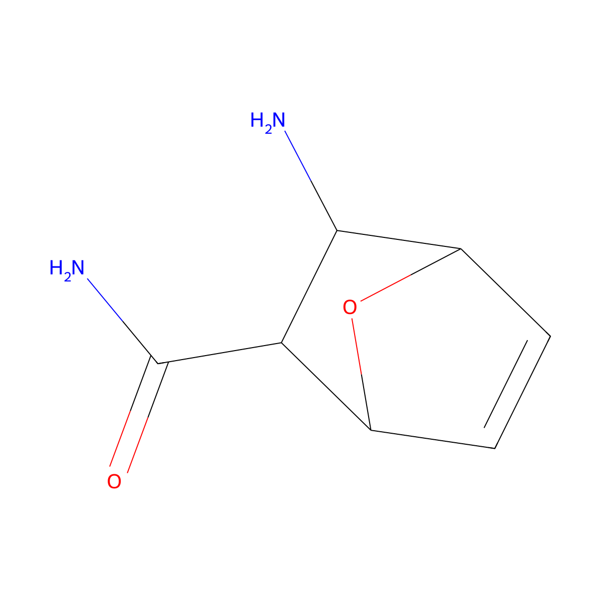 3-Amino-7-oxabicyclo[2.2.1]hept-5-ene-2-carboxamide hydrochloride molecular structure, CAS 1260670-45-8
