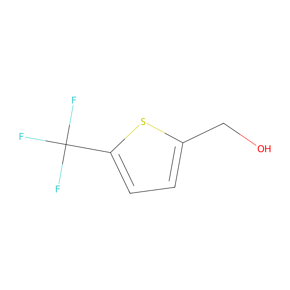 5-(Trifluoromethyl)-2-thiophenemethanol molecular structure, CAS 1260670-71-0