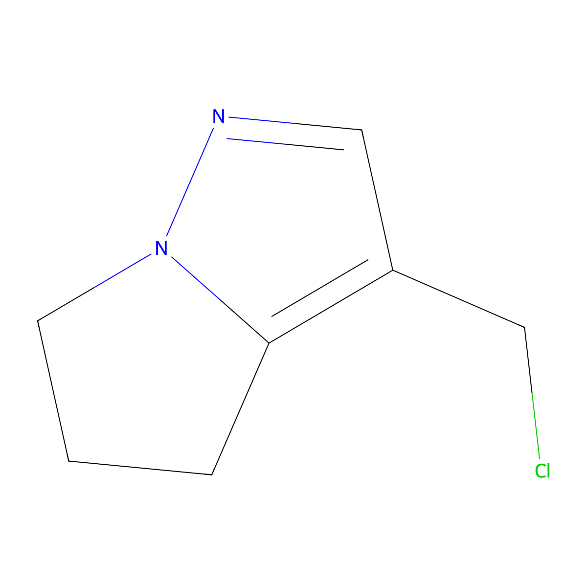3-(Chloromethyl)-5,6-dihydro-4H-pyrrolo[1,2-B]pyrazole molecular structure, CAS 1260670-79-8
