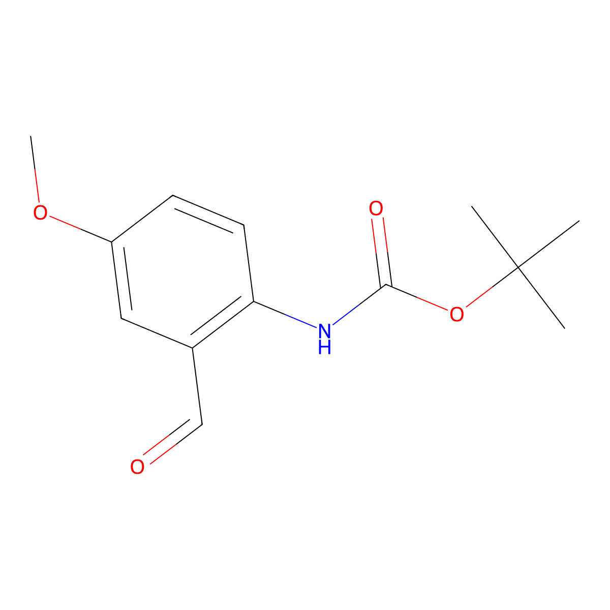 (2-Formyl-4-methoxy-phenyl)-carbamic acid tert-butyl ester molecular structure, CAS 1260670-85-6