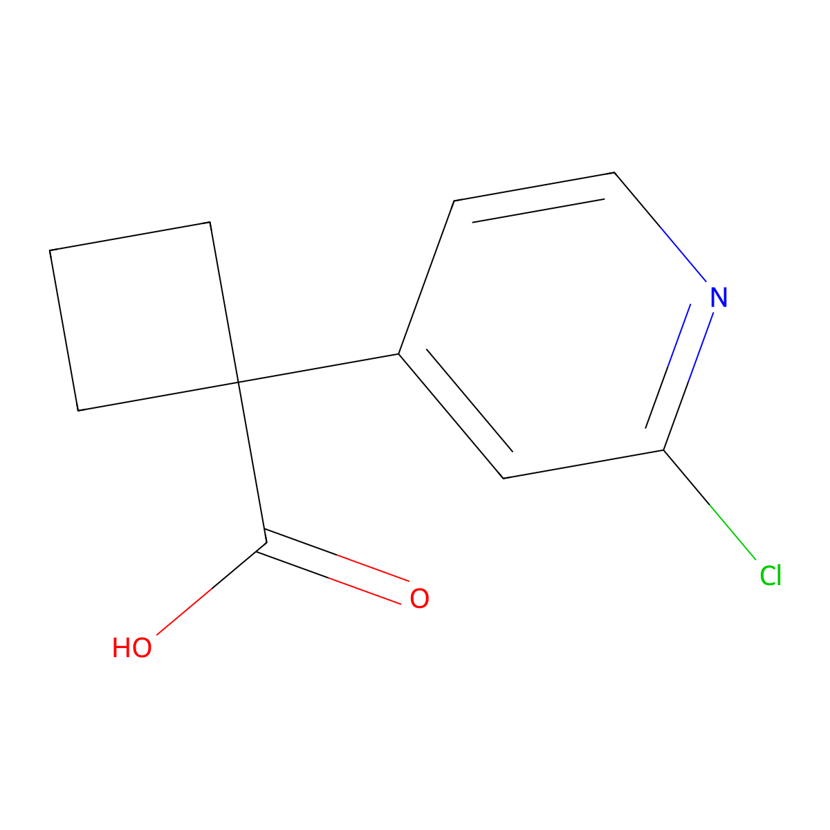 1-(2-Chloropyridin-4-YL)cyclobutane-1-carboxylic acid molecular structure, CAS 1260671-03-1