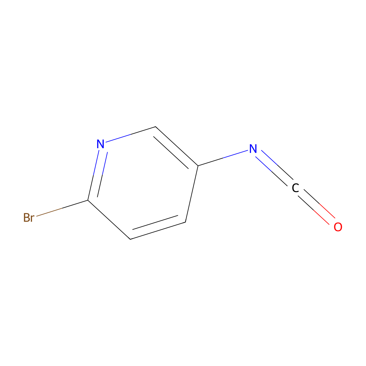 2-Bromo-5-isocyanatopyridine molecular structure, CAS 1260671-10-0