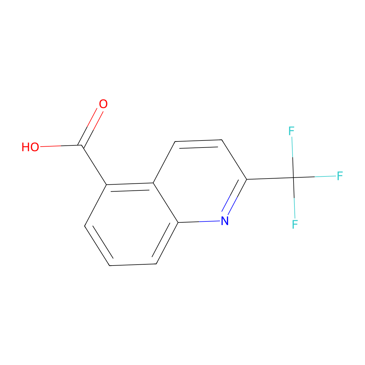2-(Trifluoromethyl)quinoline-5-carboxylic acid molecular structure, CAS 1260671-21-3