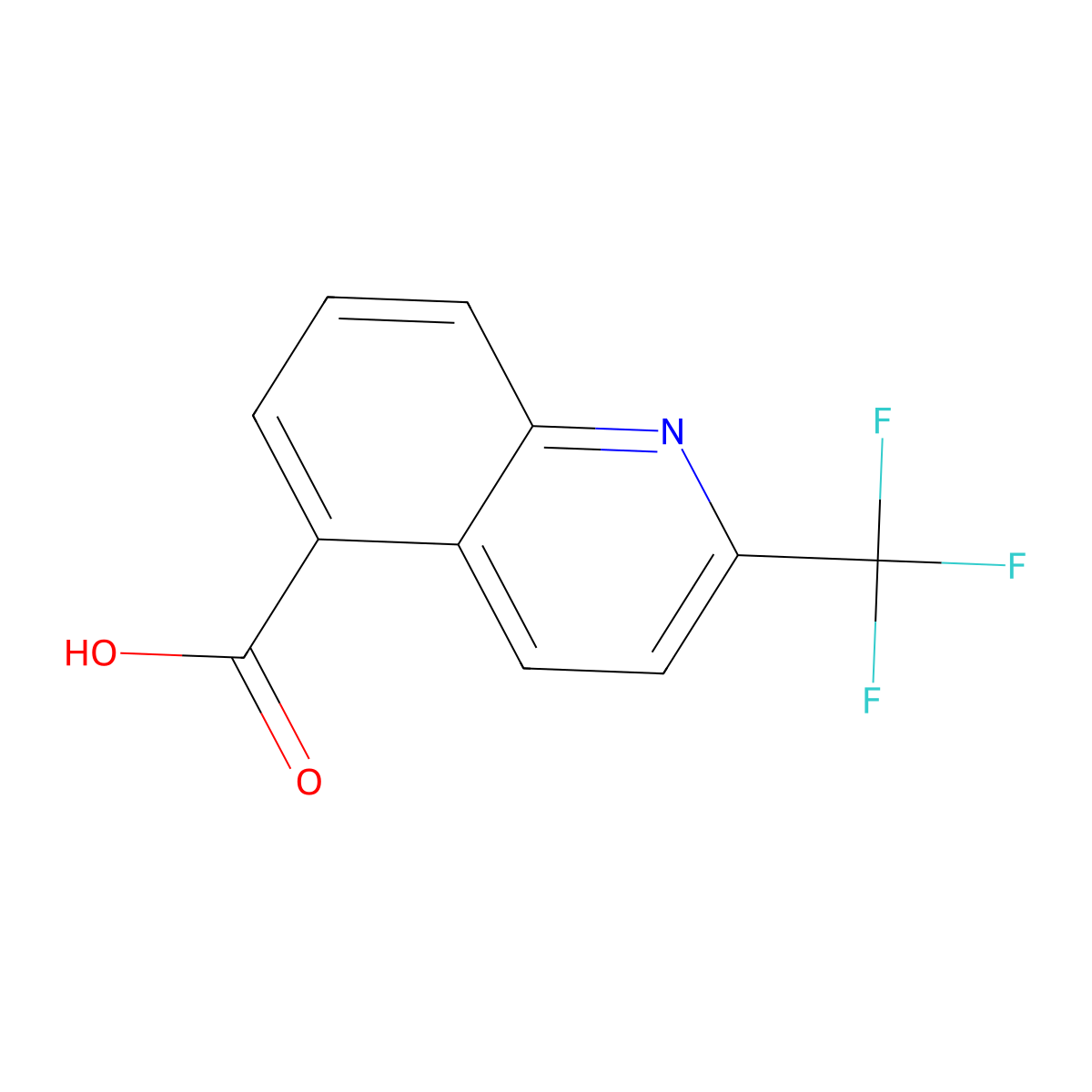 2-(Trifluoromethyl)quinoline-5-carboxylic acid molecular structure, CAS 1260671-21-3