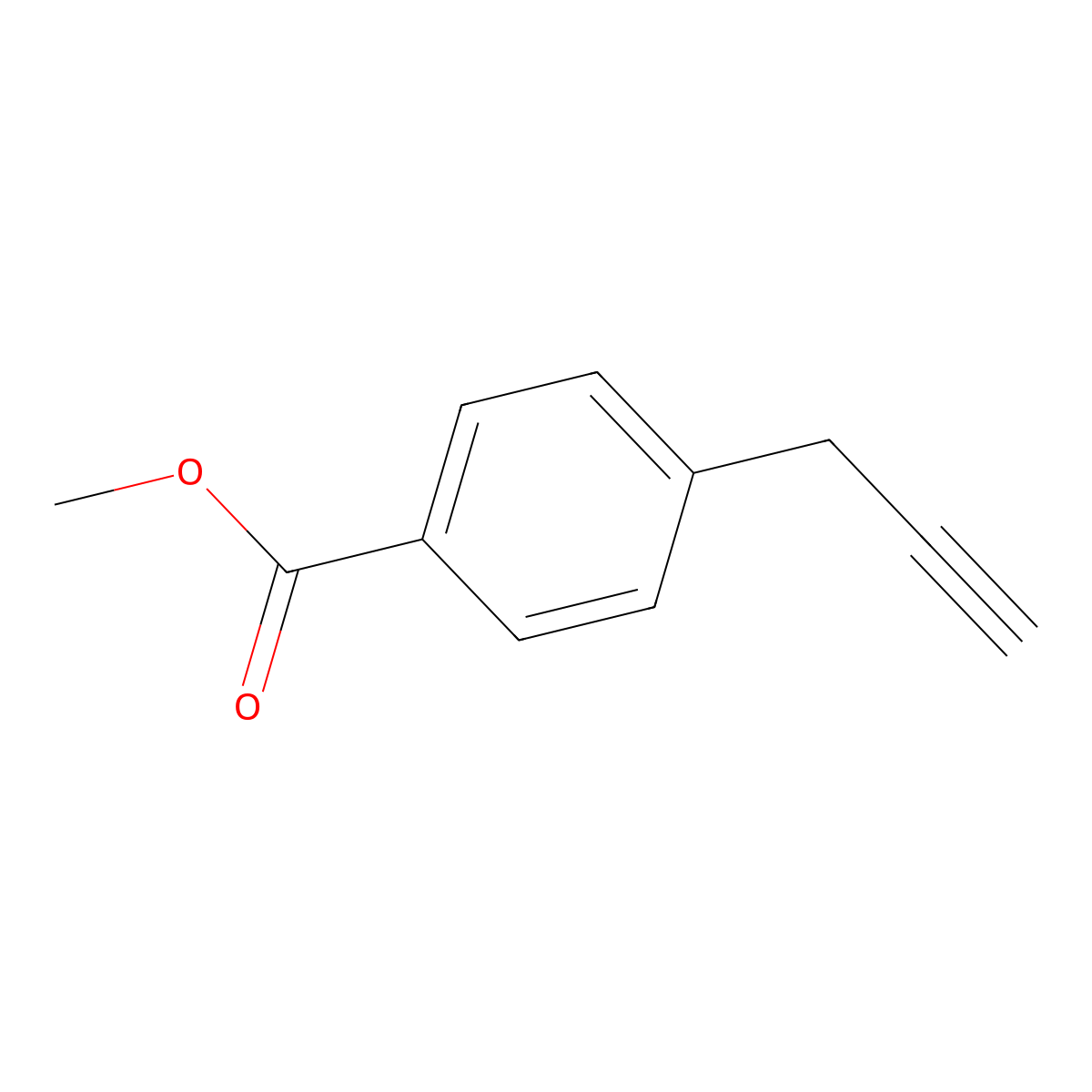 Methyl 4-(prop-2-yn-1-yl)benzoate molecular structure, CAS 1260671-23-5