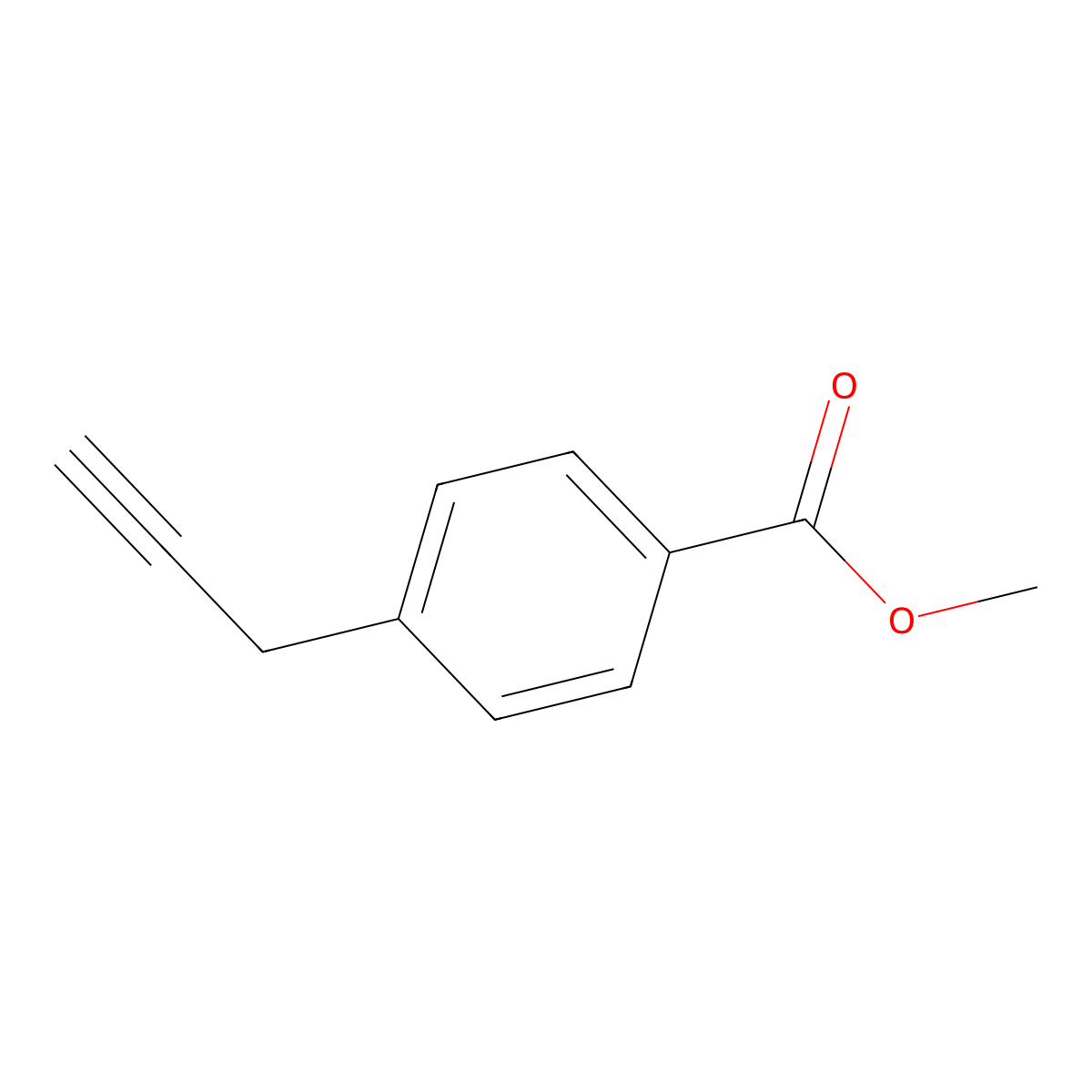 Methyl 4-(prop-2-yn-1-yl)benzoate molecular structure, CAS 1260671-23-5