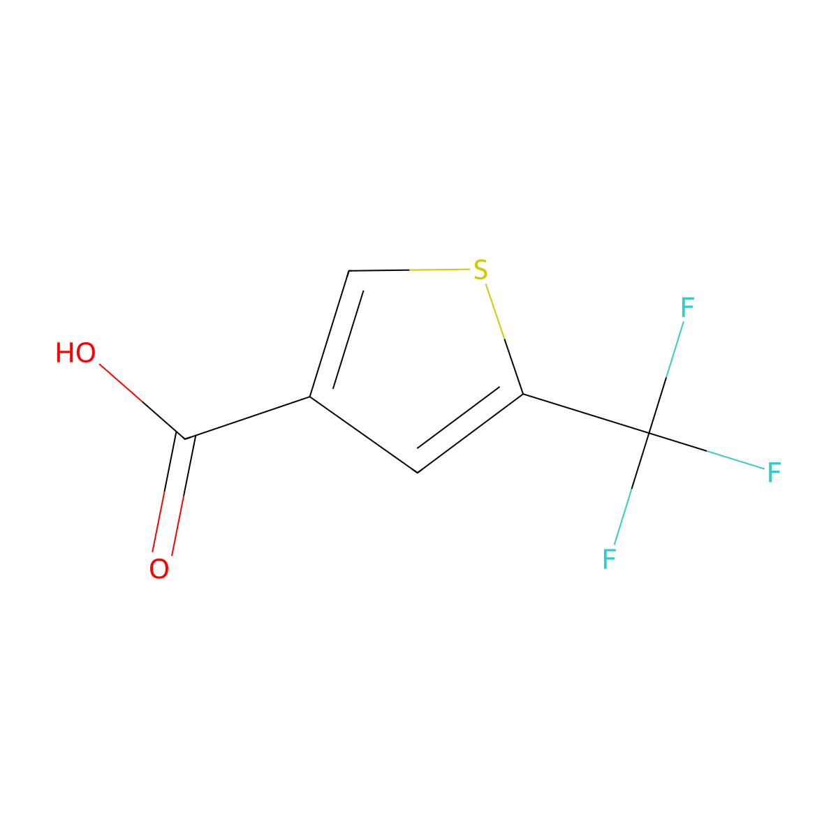 5-(Trifluoromethyl)-3-thiophenecarboxylic acid molecular structure, CAS 1260671-29-1