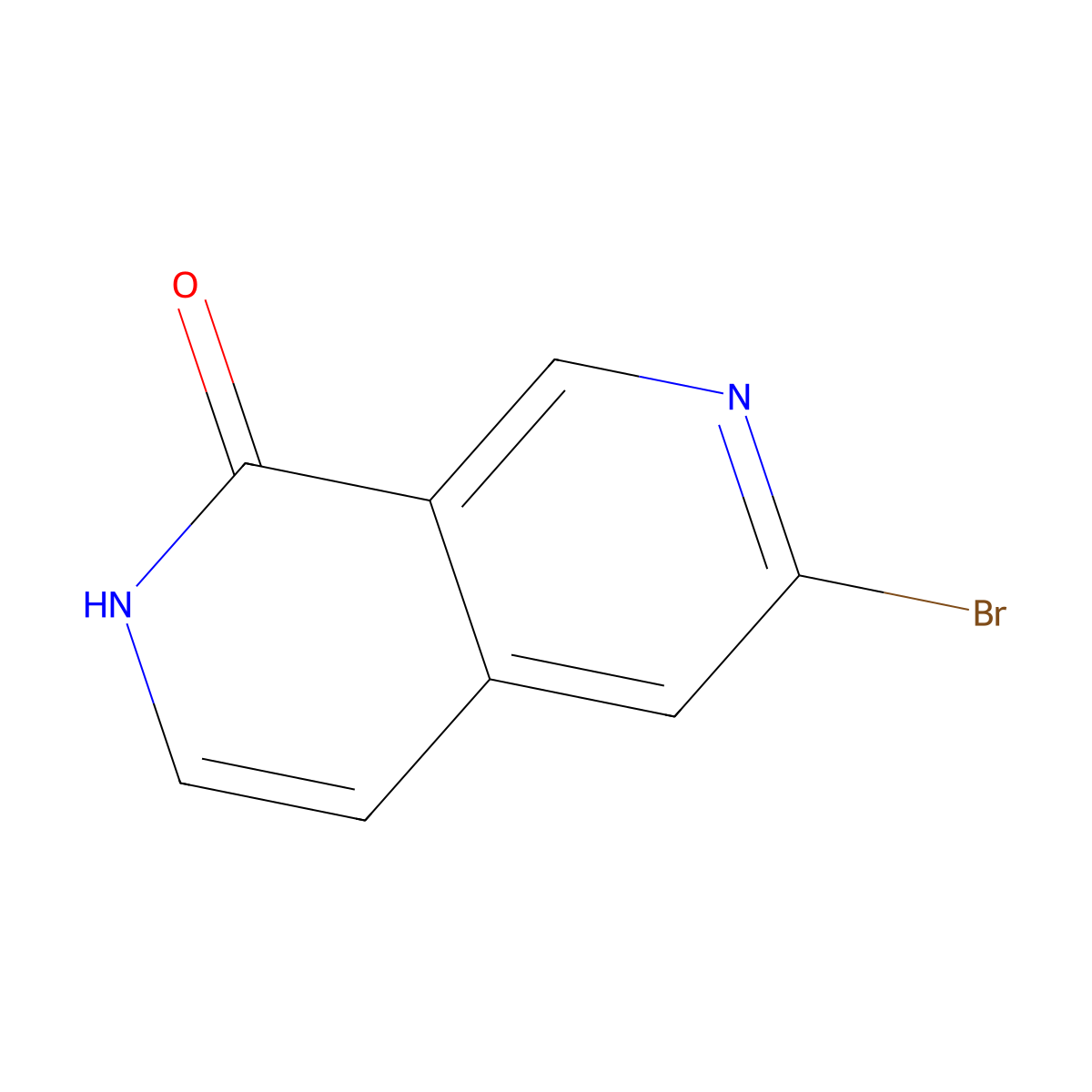 6-Bromo-2,7-naphthyridin-1(2H)-one molecular structure, CAS 1260671-39-3