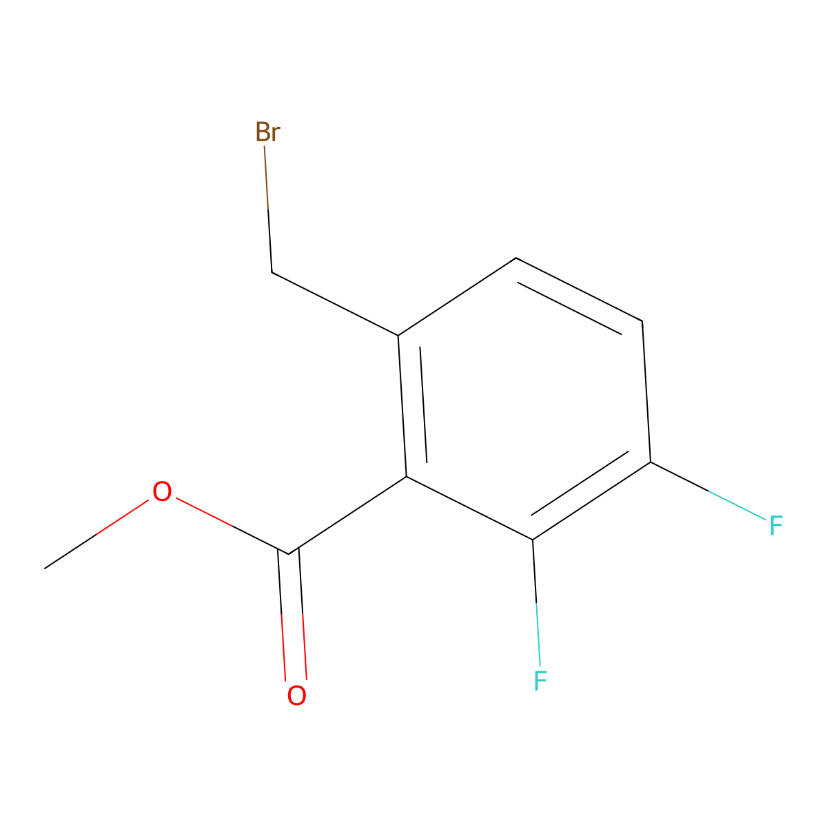 Methyl 6-(bromomethyl)-2,3-difluorobenzoate molecular structure, CAS 1260671-51-9