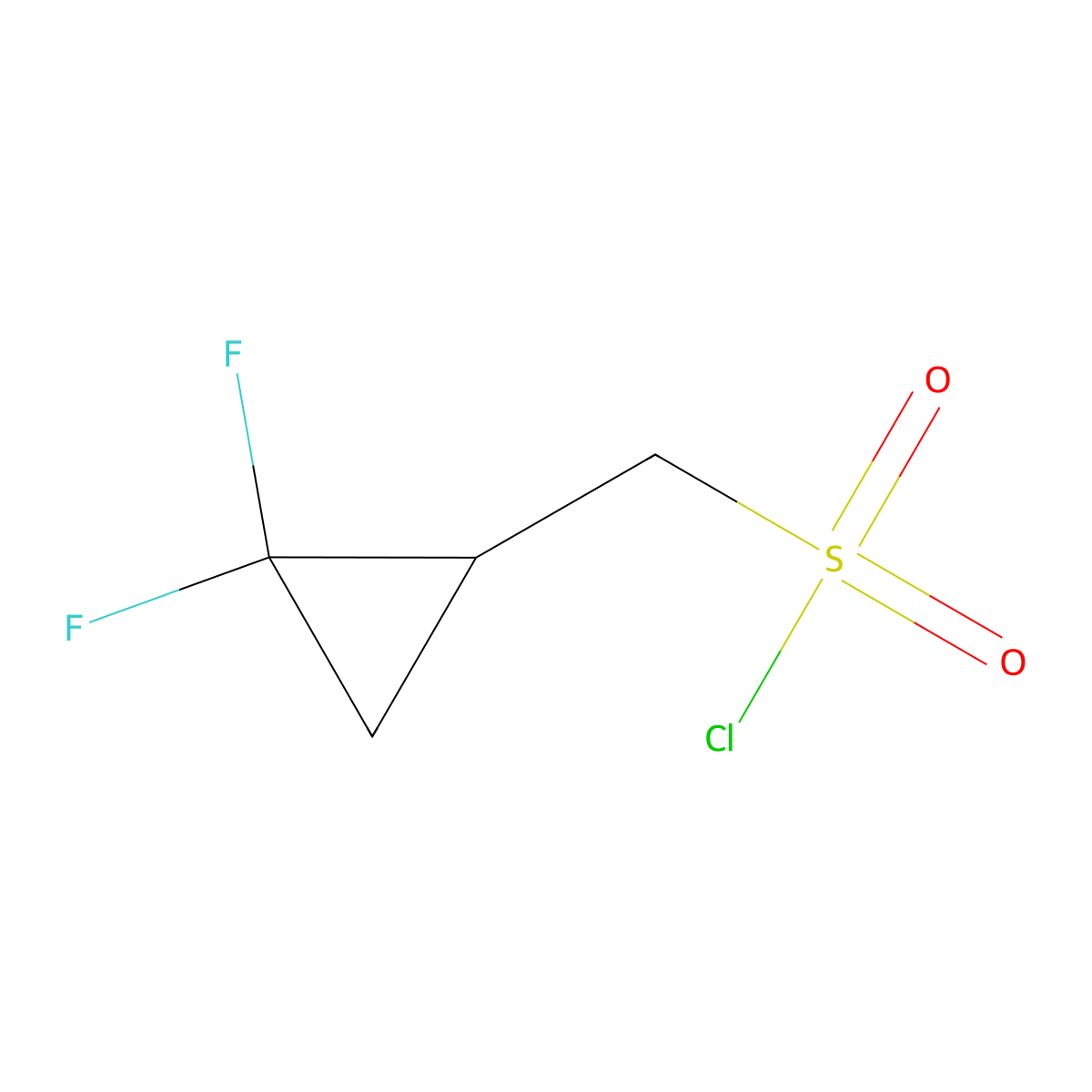(2,2-Difluorocyclopropyl)methanesulfonyl chloride molecular structure, CAS 1260671-57-5