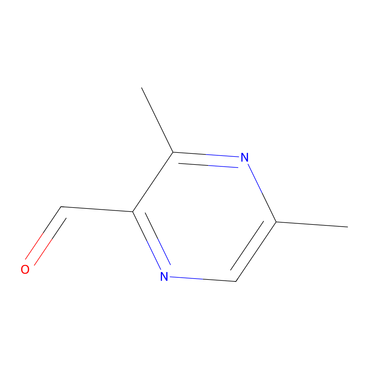 3,5-Dimethylpyrazine-2-carbaldehyde molecular structure, CAS 1260671-69-9