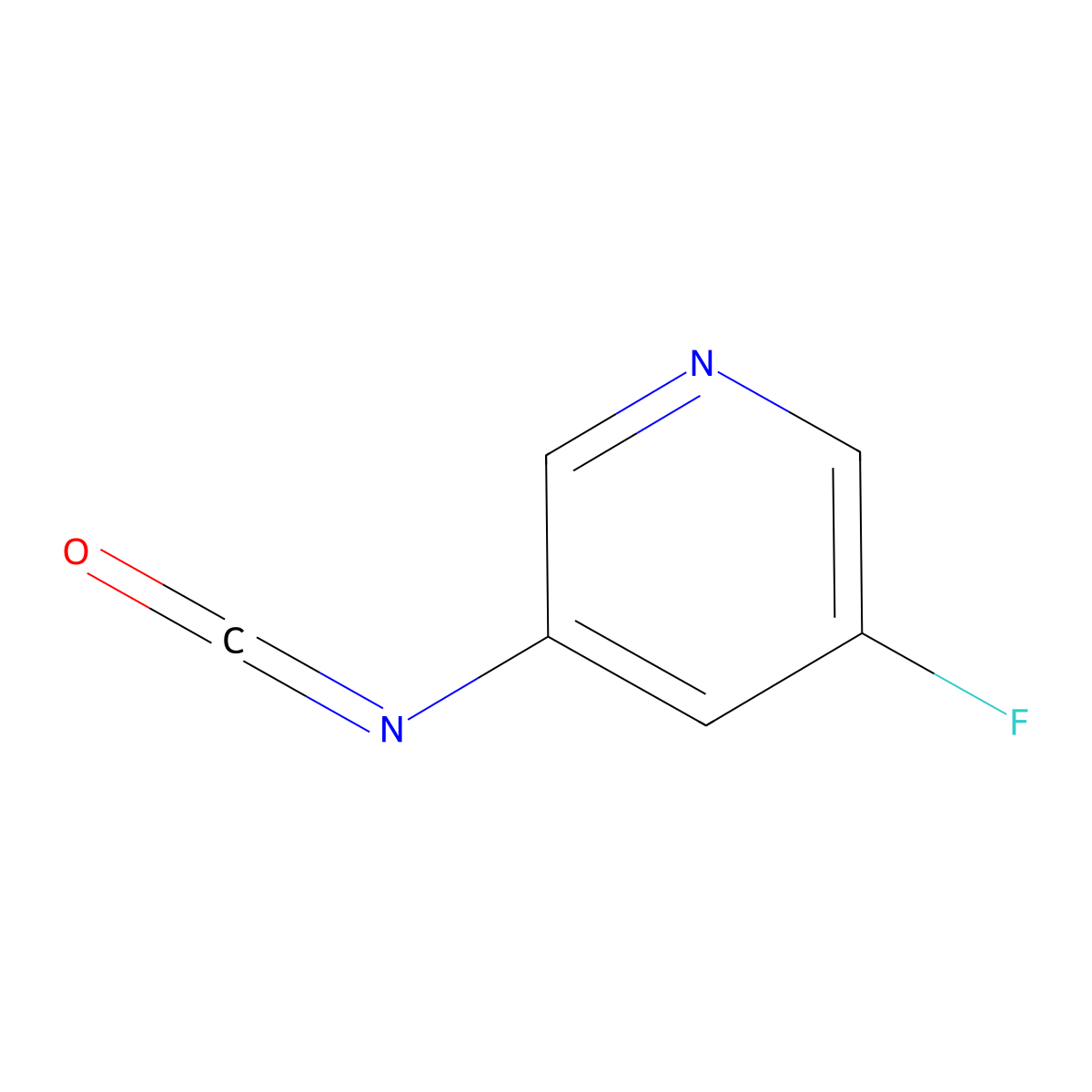 3-Fluoro-5-isocyanatopyridine molecular structure, CAS 1260671-87-1