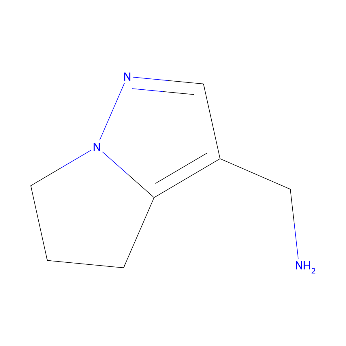 (5,6-Dihydro-4H-pyrrolo[1,2-b]pyrazol-3-yl)methanamine molecular structure, CAS 1260672-10-3