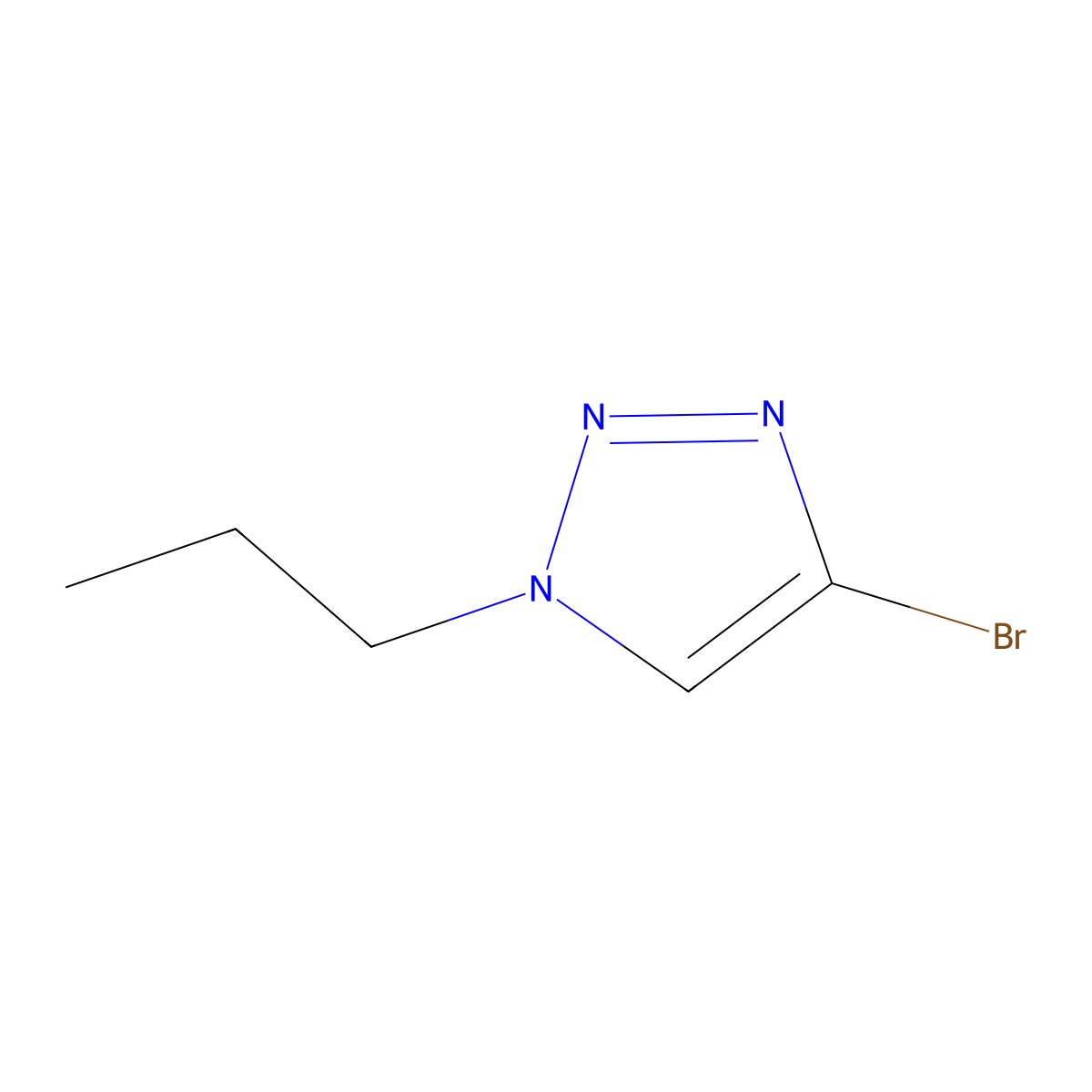 4-bromo-1-propyl-1H-1,2,3-triazole molecular structure, CAS 1260672-11-4