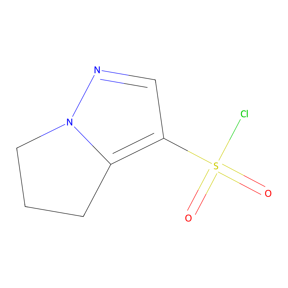 4H,5H,6H-Pyrrolo[1,2-B]pyrazole-3-sulfonyl chloride molecular structure, CAS 1260672-13-6