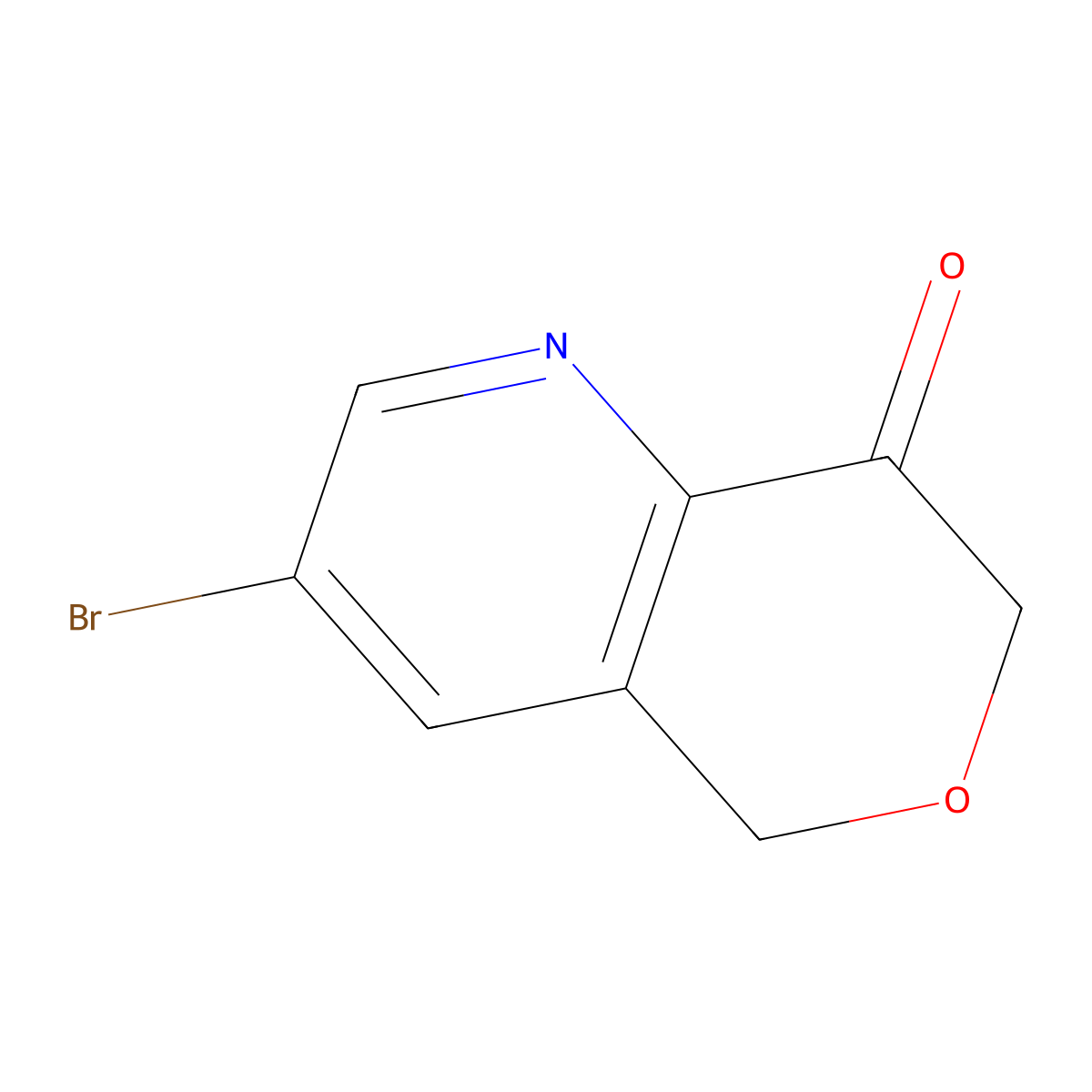 3-Bromo-5H-pyrano[4,3-B]pyridin-8(7H)-one molecular structure, CAS 1260672-30-7