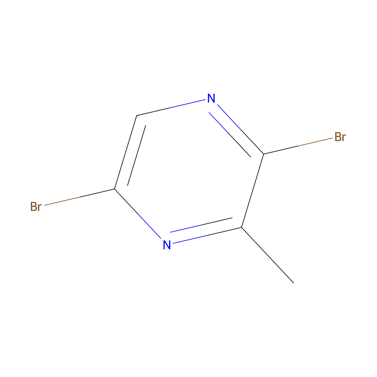 2,5-Dibromo-3-methylpyrazine molecular structure, CAS 1260672-37-4
