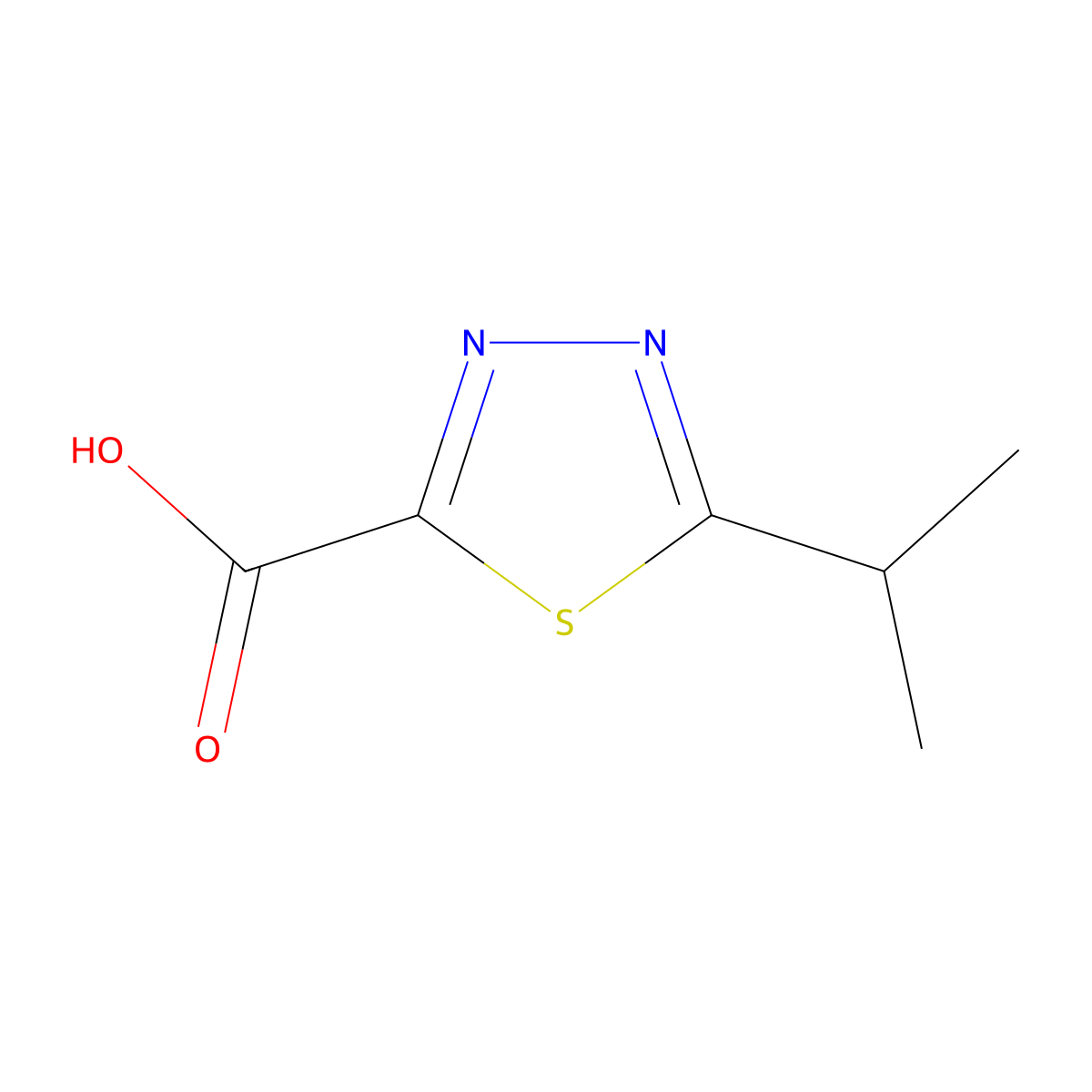 5-(Propan-2-YL)-1,3,4-thiadiazole-2-carboxylic acid molecular structure, CAS 1260672-43-2