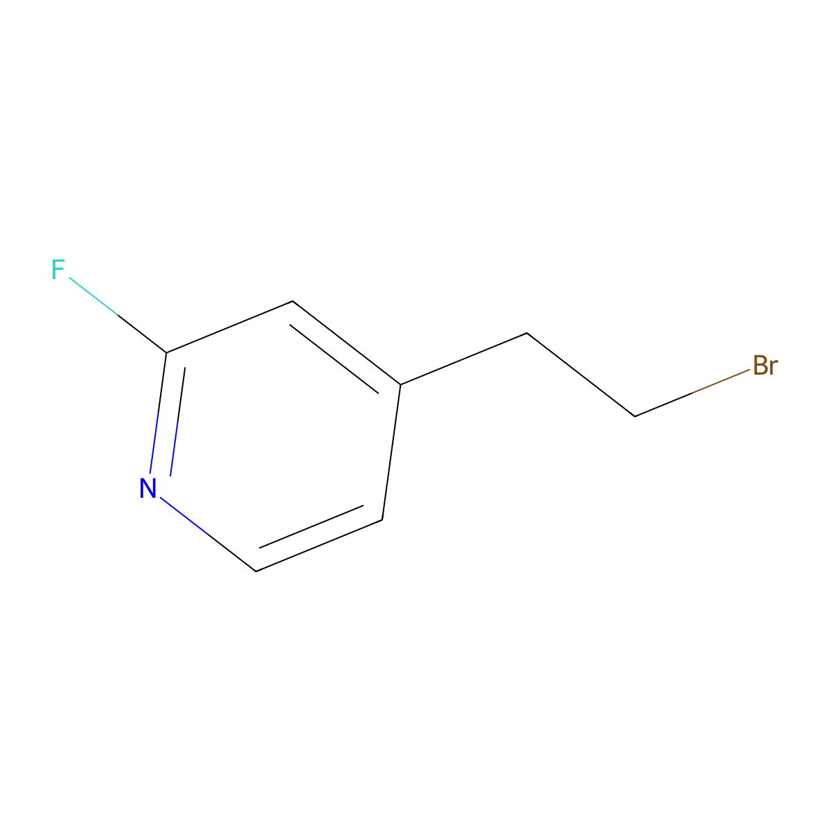 4-(2-Bromoethyl)-2-fluoropyridine molecular structure, CAS 1260672-45-4