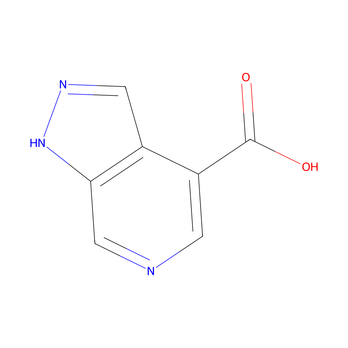 1H-pyrazolo[3,4-c]pyridine-4-carboxylic acid molecular structure, CAS 1260672-64-7
